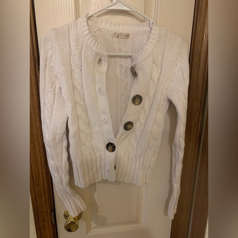 Old Navy Xs white button down cardigan